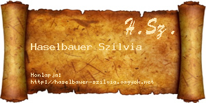 Haselbauer Szilvia névjegykártya