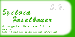 szilvia haselbauer business card